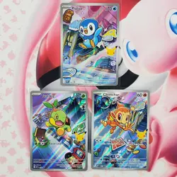 Piplup 042 + Chimchar 041 + Turtwig 040 - First Partner Pokemon Cards - #L438 - Image 1