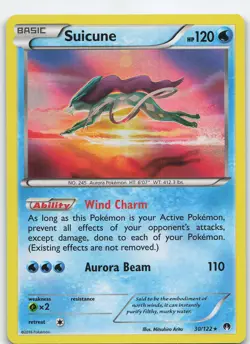 Suicune 30/122 Holo Rare Holo XY - BREAKpoint NM Pokemon - Image 1