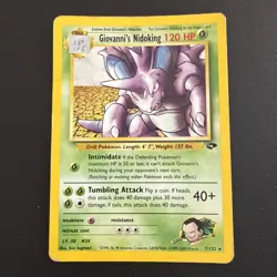 Pokemon Card Giovanni's Nidoking 7/132 Gym Challenge Holo Rare 112💎NM💎 - Image 1