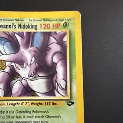 Pokemon Card Giovanni's Nidoking 7/132 Gym Challenge Holo Rare 112💎NM💎 - Image 4