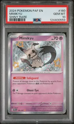 2024 POKEMON PAF EN-PALDEAN FATES SHINY RARE #160 MIMIKYU PSA 10 - Image 1