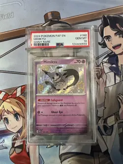 2024 POKEMON PAF EN-PALDEAN FATES SHINY RARE #160 MIMIKYU PSA 10 - Image 3