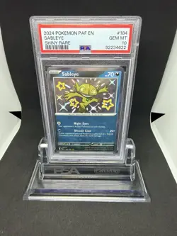 2024 Pokemon PAG EN Sableye Shiny Rare #184 PSA 10 - Image 1