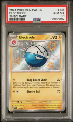 Pokemon PAF EN-Paldean Fates #134/091 Electrode Shiny Rare PSA 10 Gem Mint 2024 - Image 1