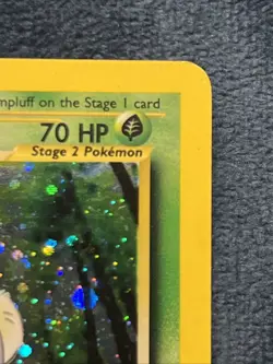 Jumpluff 7/111 Neo Genesis Holo Pokemon TCG SET BREAK Printer Hickey Error - Image 3