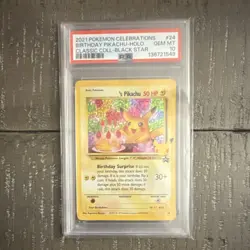 2021 Pokemon Birthday Pikachu Celebrations Classic Collection Holo PSA 10 24/53 - Image 1
