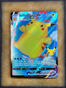Pokemon Surfing Pikachu VMax 009/025 Celebrations Full Art Ultra Rare NM - Image 1