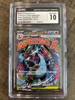 CGC 10 MEGA Charizard X ex MAR 223/193 MEGA Dream ex M2a Pokemon TCG - Image 1