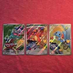 Pokemon First Partner Kanto Set: Bulbasaur Squirtle Charmander - NM - Image 1