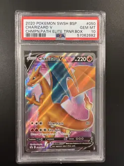 *BUNDLE* TWO Pokemon SWSH Charizard V #50 Champions Path ETB Promos Both PSA 10 - Image 1