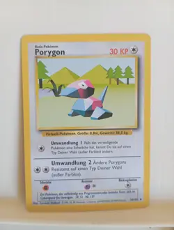 Porygon Pokemon Karte 39/102 Base Set Deutsch Basis - Image 1