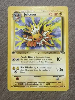 Pokemon: Jolteon 1st Edition #20/64 Jungle Rare Non-holo 1999 WOTC - LP - - Image 2