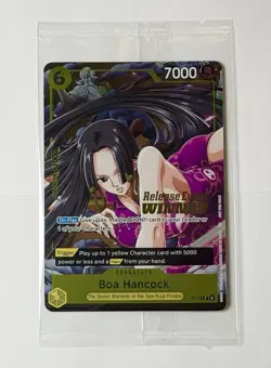 One Piece Boa Hancock OP-15 Pre Release Event Winner P-115 Stamp English Sealed - Image 1