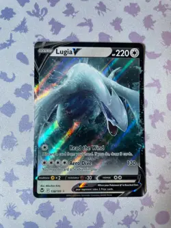 Lugia V - 138/195 - Silver Tempest - Pokemon TCG Card Double Rare NM Holo Ultra - Image 2