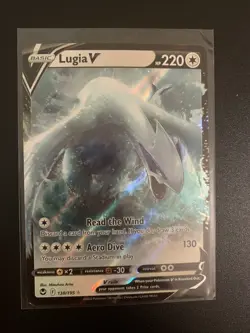 Pokemon TCG, Lugia V, 138/195, Sword & Shield, Silver Tempest, Holo, NM - Image 1