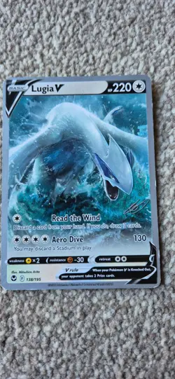Pokemon TCG Lugia V 138/195 | Silver Tempest | Half Art | NM - Image 1