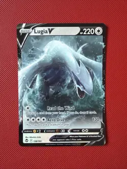 Pokemon Lugia v TCG Card Silver Tempest Holo, 138/195 NM - Image 1