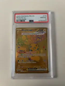 Pikachu ex 179/131 Hyper Rare - 2025 Pokemon TCG Prismatic Evolutions - PSA 10 - Image 1