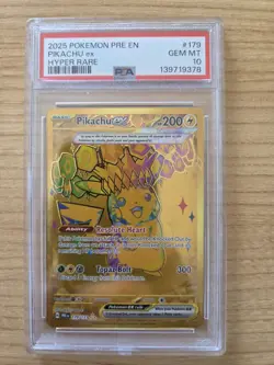 Pikachu ex 179/131 Hyper Rare - 2025 Pokemon TCG Prismatic Evolutions - PSA 10 - Image 1