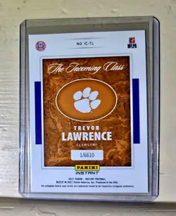 Trevor Lawrence 2021 Panini NFL The Incoming Class Rookie Football Card 1/6610 - Image 2