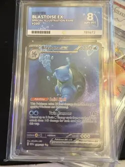 Pokemon TCG Blastoise EX Scarlet & Violet 151 Card 200/165 Sir Ace 8 - Image 1