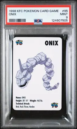 1998 KFC POKEMON CARD GAME #95 ONIX PSA 9 - Image 1