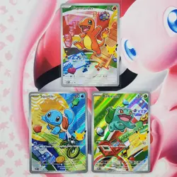 Charmander 038 + Squirtle 039 + Bulbasaur 037 - First Partner Pokemon Cards L439 - Image 1