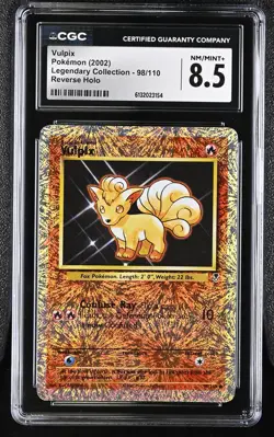 CGC 8.5 NM/MINT+ Vulpix 98/110 Legendary (collection) Reverse Holo Pokemon Card - Image 1