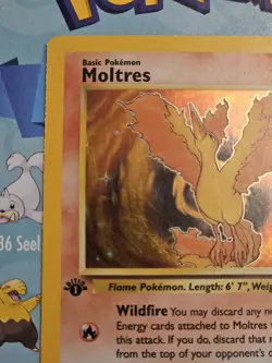 Pokemon TCG Moltres 12/62 Fossil 1st Edition Card - Image 3