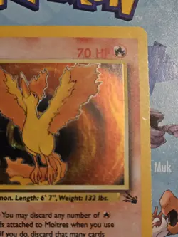 Pokemon TCG Moltres 12/62 Fossil 1st Edition Card - Image 4