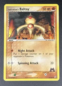Team Magma's Baltoy 61/95 EX Team Magma Vs. Team Aqua Pokemon Card Common - Image 1