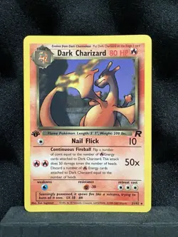 1st Edition Dark Charizard 21/82 Team Rocket Non Holo Rare Pokemon Card - Image 1