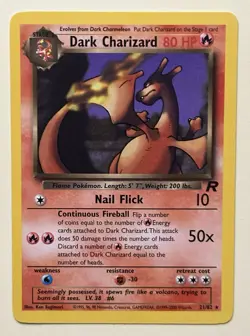 Pokemon TCG Dark Charizard 21/82 Team Rocket Non-Holo 2000 - Image 1