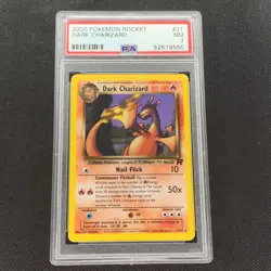 Dark Charizard - 21/82 - Non Holo - Unlimited - Team Rocket - Pokemon - PSA 7 - Image 1