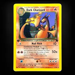 Dark Charizard 1st Edition 21/82 Team Rocket Non-Holo Pokemon Vintage WOTC - Image 1