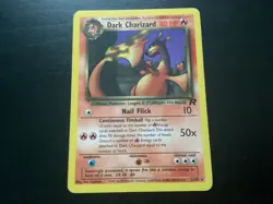 🔥🐲 Pokemon Dark Charizard 21/82 Team Rocket Non Holo Rare WOTC Vintage Card - Image 1