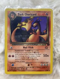 Pokemon Dark Charizard 21/82 Team Rocket Non Holo Rare WOTC LP - Image 2
