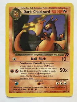Pokemon Dark Charizard TCG Team Rocket 21/82 Non-Holo Rare Card - Image 1
