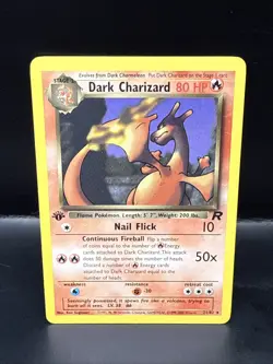 Pokemon - Dark Charizard 21/82 Team Rocket WOTC Non-Holo - 1st Edition - Image 2