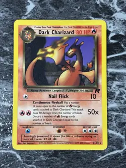 Pokemon Dark Charizard TCG Team Rocket Non-Holo Card 21/82 Near Mint Condition - Image 3