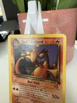 Pokemon TCG Dark Charizard 21/82 Non-Holo Rare Team Rocket 2000 - HP/Damaged - Image 3