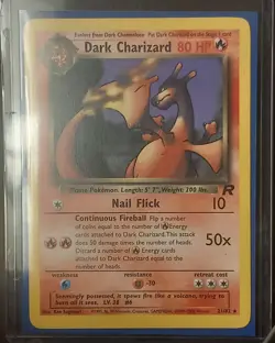Dark Charizard | Pokemon | Team Rocket | 21/82 Non-Holo Card | Excellent cond. - Image 3