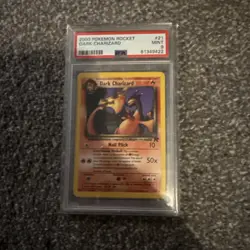 Pokemon TCG Dark Charizard 21/82 Non-Holo Rare Team Rocket 2000 PSA 9 - Image 1