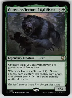 Goreclaw, Terror of Qal Sisma Normal R Commander: Bloomburrow 222 NM - Image 1