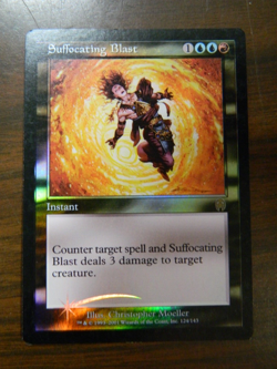 MTG Apocalypse FOIL Suffocating Blast Gold Rare Excellent - NM Condition - Image 1
