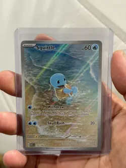 Pokemon TCG Squirtle 170/165 Scarlet & Violet 151 Illustration Rare Holo 2023 - Image 1