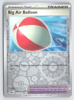 Big Air Balloon 155/165 Pokemon 151 Reverse Holo Uncommon Near Mint - Image 1