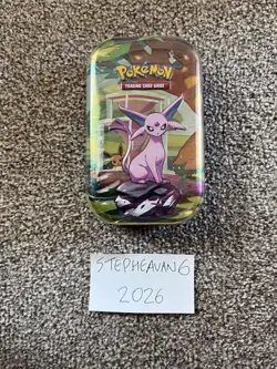 Pokemon TCG: Scarlet & Violet—Prismatic Evolutions Mini Tin New Sealed - Espeon - Image 1