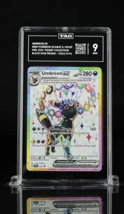 2025 POKEMON SVP EN-SV BLACK STAR PROMO #176 UMBREON EX TAG 9 - Image 1