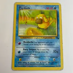 Psyduck 53/62 (Unlimited) Fossil Common Pokemon Heavy Play+ - Image 3